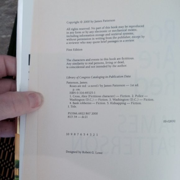 Roses Are Red James Patterson Alex Cross #6 First Ed. HC Book - Picture 6 of 6